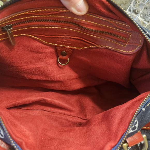 🖤Vintage Stylish Denim and Red Shoulder Bag - Picture 4 of 10